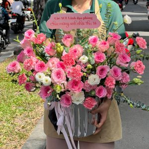 Hộp hoa tone hồng 10