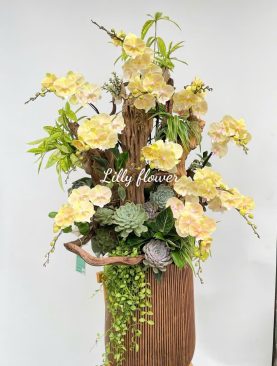 Hoa Lan Hồ Điệp Vàng mẫu 374